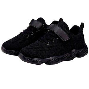 Hetios Kids Shoes size 29 Lightweight Athletic Running Breathable Knit Black